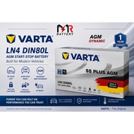 (Installation Provided) VARTA AGM DIN80 ( LN4 )  | CAR BATTERY BATERI KERATA