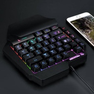 Shipadoo F6 Bàn phím một tay RGB Mini Bàn Phím Cơ Bàn phím chơi game hỗ trợ cổ tay đen