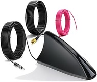 Bingfu Car Antenna Shark Fin Antenna FM and GPS Beidou GNSS Combination Antenna, 28dB LNA, 9-16V Wid