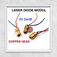 LASER DOT DIODE MODULE COPPER HEAD 5V