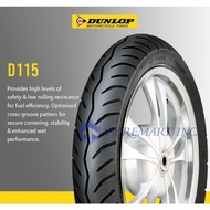 ♞Dunlop Tires D115 80/90-14 40P &amp; 90/90-14 46P Tubeless Motorcycle Tires (Front &amp; Rear)