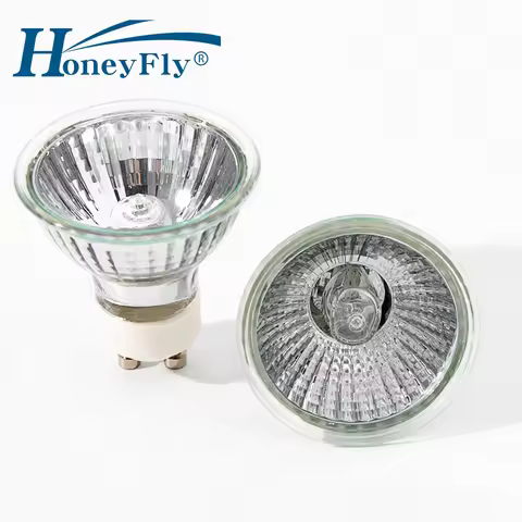 HoneyFly GU10 Halogen Lamp Bulb 28W 42W 50mm 220V Cup Shape Halogen Spot Light Grade C Warm White 27