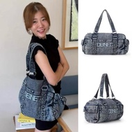 Korean Designer Brand deinet 25 New Classic Embroidered logo logo Denim Duffel Bag Travel Bag