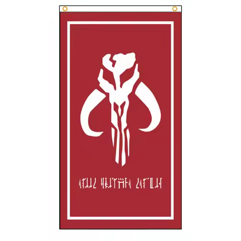 90x150cm Red Mandalorian Boba Fett Flag