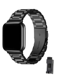 1入組黑色可調式不鏽鋼蘋果手錶帶，適用於蘋果手錶Ultra 2 1 Se S9 8 7 6 5 4 3 2 1，男女皆宜，配件和禮品，蘋果手錶表帶38mm 40mm 41mm 42mm 44mm 45mm 49mm（不包括手錶）