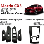 Mazda CX-5 CX5 2017 - 2025 Central Gear Panel Frame Cover Window Switch Panel Black Titanium Protect