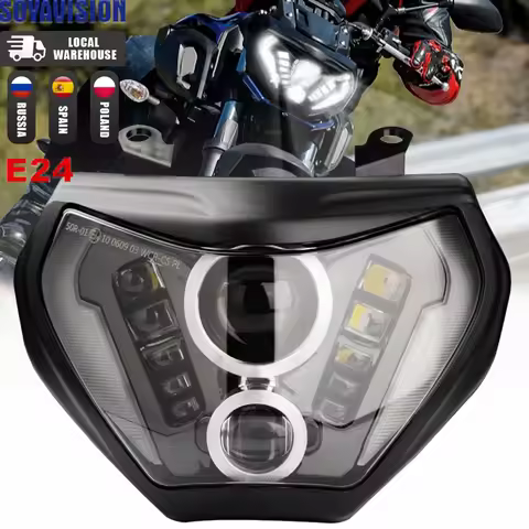 MT07 MT09 Headlight LED Lamp MT07 2018 2019 For YAMAHA H4 Headlight MT09 FZ09 2014 2015 2016 DRL 110