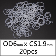 [Ready Stock] 20pcs Outer Diameter OD 6mm-30mm Thickness CS 1.9mm Durable VMQ Silicone Rubber Sealin