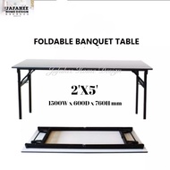 JFH 3V Foldable Banquet Table (Width 600mm/ 2')/ Meja Lipat (2x5) (520)