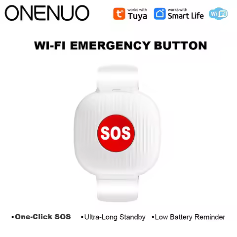 WiFi SOS Panic Button Waterproof One Key Emergency Security Alarm Panic Device for Elderly Kids Home