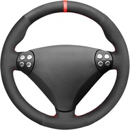 MEWANT Black Suede Car Steering Wheel Cover for Mercedes Benz SLK-Class W170 W171 SLK 200 200K 280 3