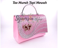 Tas Pesta Kondangan Wanita 512 Kupu Clutch Murah Mewah Elegan Wanita Top-handle Bag Cantik