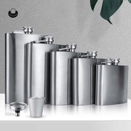 N2HAO 8oz Portable Stainless Steel Liquor Hip Flask For Travel, Whiskey Bottle Mug Flask A