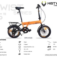 Misty Sepeda Lipat Viva Misty V2.0 Twist Series 16 inch 7s lunox Garansi SNI - Orange