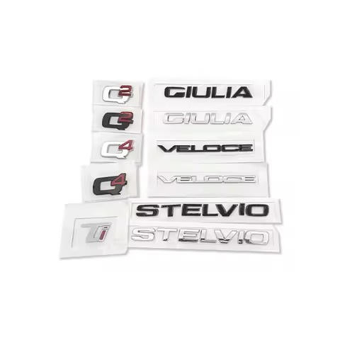 Q4 Q2 GIULIA GIULIETTA STELVIO VELOCE Ti badge emblem car stickers for alfa Romeo rear boot refit tr