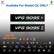 Car Number Plate 2D / Nombor Plat Kereta / Auto Car Plate / Tulisan Tanam.