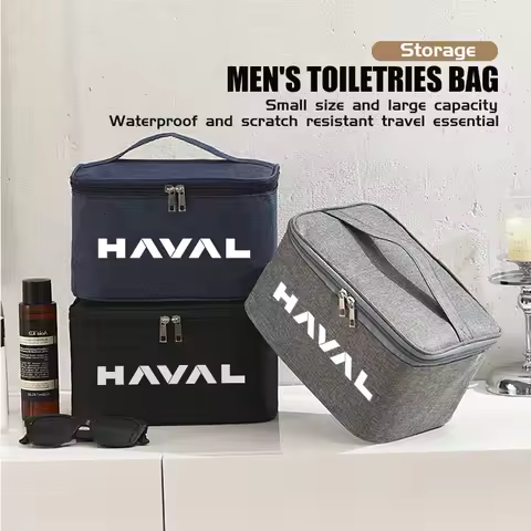 For Haval Large Capacity Car Logo Toiletry Bag Travel Storage Box Auto Accessories Jolion H1 H2 H3 H