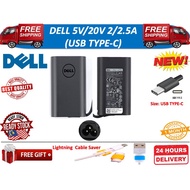 🇲🇾Original  Dell 45W 5V/20V 2/2.5A USB Type C XPS 7390, 9380, 9370, 12 -9250 Laptop Charger Adapter
