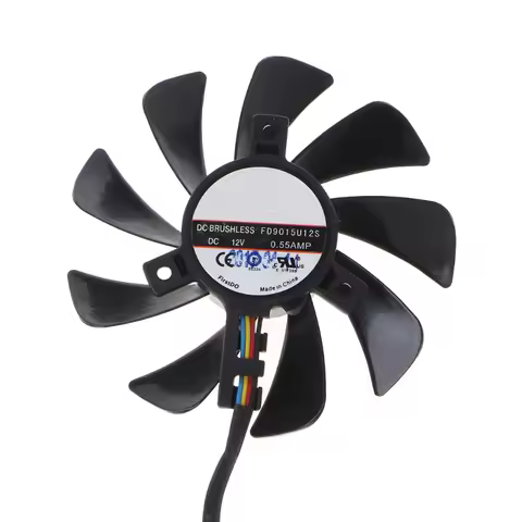 1PC Cooler Fan for Sapphire HD7770 7750 HD7970 RX 580 gtx560 gtx 950 85MM 4Pin 12V 0.55A FD9015U12S