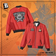 Men's Casual Cosplay Fullprint Bomber Jacket Zenless Zone Zero ZZZ Billy Kid Anime GameWanita