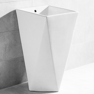 M-8/ Simple Personality Pedestal Basin Bathroom Vertical One-Piece Art Washbasin Balcony Integrated Floor Sink Large GVH