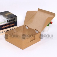 Rice Box | Lamination/laminating | Cake Box | Snack box | Catering Box | Cake cake | Kraft 350 Size 20x20x7.5 CM |