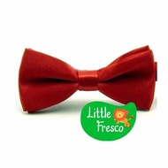 CuteKids- Little Fresco Slim Plain Bow Tie Kids Red Deep Bow Tie