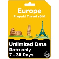 【eSIM】 Europe Unlimited High Speed Data eSIM 【5 - 30 Days】
