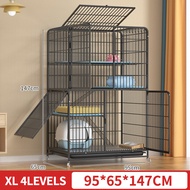 Petorldog Cat Cage 4 Level Metal Steel Large Sangkar Kucing Villa 猫笼  (95 x 65 x 147cm)