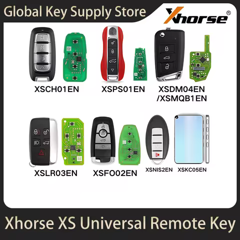 Xhorse XS Universal remote key XSCH01EN XSPS01EN XSMQB1EN XSDM04EN XSLR01EN XSLR03EN XSFO02EN XSNIS2