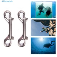 FISHSTICK Double Ended Hook, Stainless Steel Single Hook Snap Hook Clip, Bolt Snap Hook Ended Hook 1