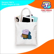 Hwang in yeop Baby Canvas Simple Totebag Women's Fashion Bag Painting Custom ARSHA STORE