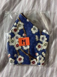 藍色日本花藝風 DIY 中童布口罩 10歲左右適用 KF94