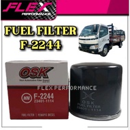 OSK FUEL FILTER PENAPIS DIESEL F-2244 HINO RANGER DUTRO 23401-1114 PENAPIS DIESEL LORI FUEL FILTER L