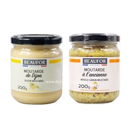 BEAUFOR (France) HALAL Whole Grain Mustard Dijon Mustard 200g