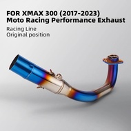 For XMAX300 XMA X300 Elbow Full motorcycle Exhaust Muffler System 51mm Exhaust Muffler motorcycle Ex