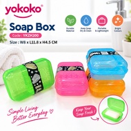 Yokoko YKZH200 Portable Soap Box with Cover | Travel Soap Holder Case | W8 x L11.8 x H4.5cm