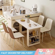 BabyDairy Sideboard Cabinet Rock Plate Dining Side Cabinet Wall Mounted Folding Island Table Storage