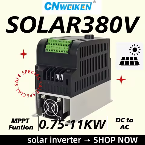 PV Solar Inverter with MPPT Control 0.75/1.5/2.2/4/5.5/7.5/11KW AC3P Converter 380V Output DC 400V-8