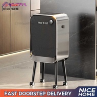 NC Smart Dustbin Electric With Lib Rubbish Bin Steel Trash Can With Wheel Household Tall Feet 2136fg