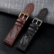 2023 Original high quality♙ Handmade ostrich foot leather strap suitable for Tissot Seiko 18 19 20 21 22MM black and brown men's leather watch chain