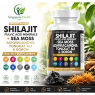 【SG】Clean Nutraceuticals Shilajit 90 Capsules Supplement Men with Sea Moss, Tongkat Ali, Ashwagandha