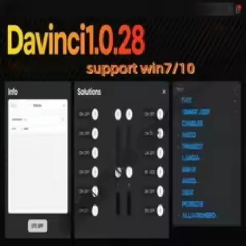 2025 hotselling davinci 1.0.28 Software Support Win 7/10/11 Work on KESS/KTAG 3 sold