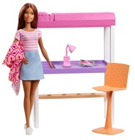 Barbie Doll and Furniture Set, Loft Bed with Transforming Bunk Beds, Multicoloured