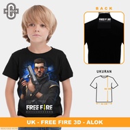 GAME KIDS T-SHIRT - [FREE FIRE 3D / FF T-SHIRT / FREE FIREE ]- ALOK
