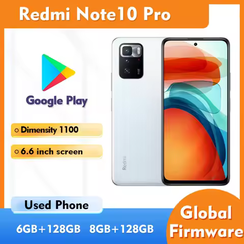 Redmi Note 10 Pro 5G 6GB 8GB RAM 128GB ROM SmartPhone 6.6inch 5000mAh Charging 67W used phone