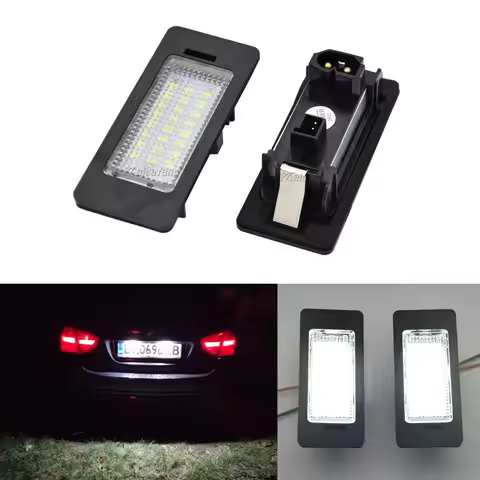 2PCS White No Error Led Number License Plate Light For BMW 1 2 3 4 5 X series E82 F22 E90 E91 E92 E9