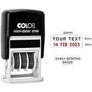 COLOP MINI-DATER S160 ADJUSTABLE DATE STAMP(PAID/PAID WITH DATE/RECEIVED/RECEIVED WITH DATE)RUBBER S