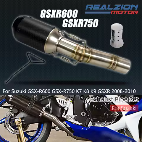 RZ GSXR600 GSXR750 K7 K8 Motorcycle Slip-On Exhaust Pipe Muffler Middle Link Mid Pipe For Suzuki GSX