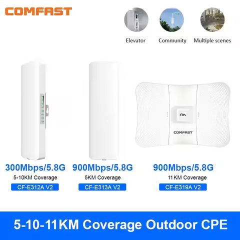 COMFAST 5-11Km Long Range 30dBm High power Outdoor wifi CPE 900Mbp 5G 26dbi Antenna Access Point Sig